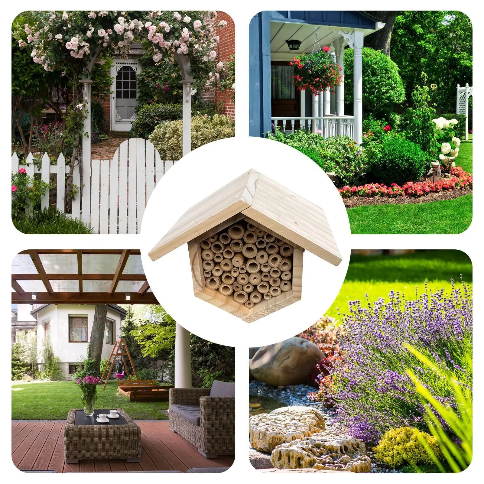 Bee Hotel Wooden Beehive Nesting Bee Nesting Houses For Garden For Yards Porches Lawn Outdoor Indoor Courtyards Balconies
Bee Hotel Wooden Beehive Nesting Bee Nesting Houses For Garden For Yards Porches Lawn Outdoor Indoor Courtyards Balconies