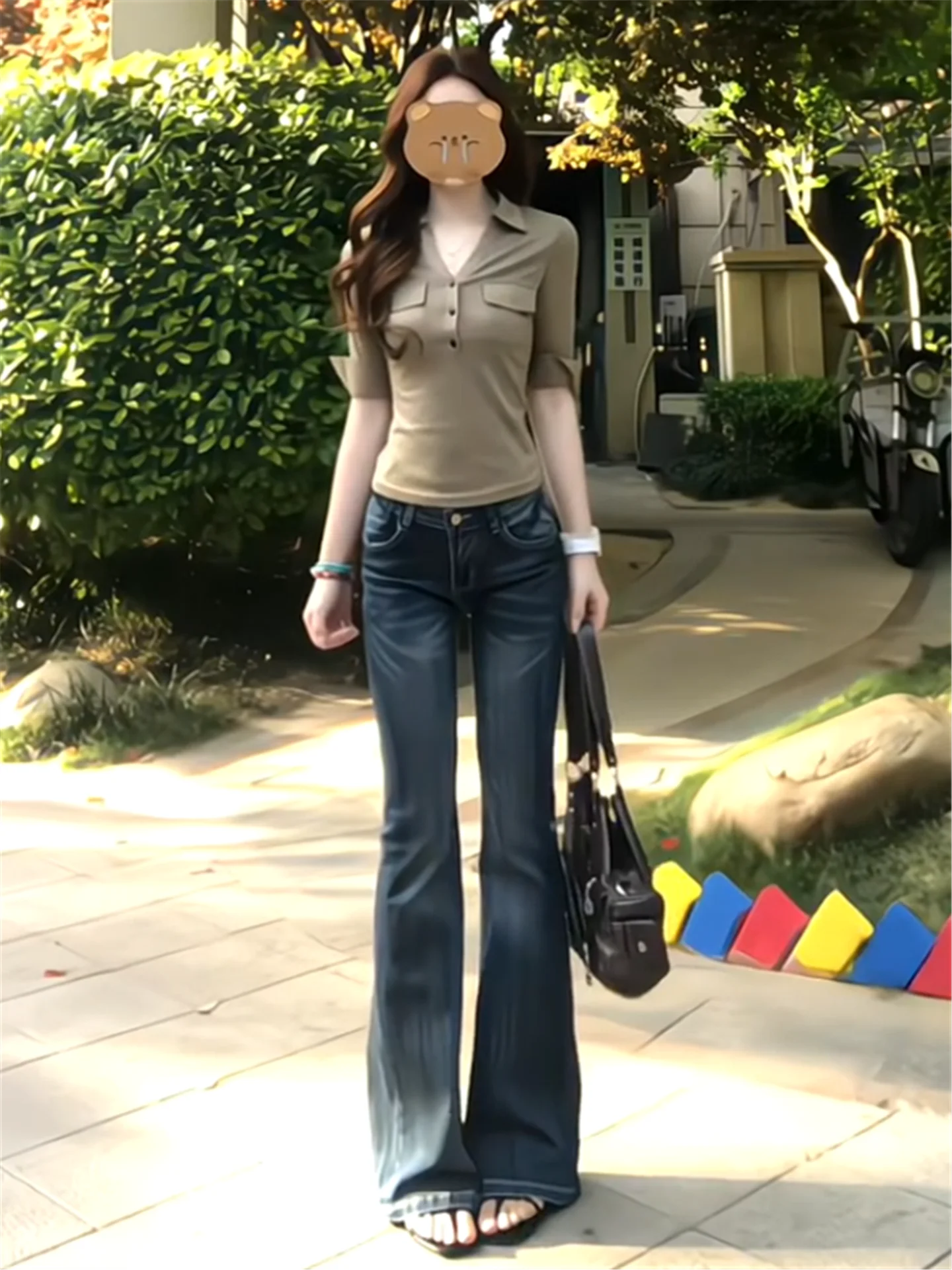 American Street Retro Low Waist Bell Bottom Jeans Women Summer Spicy Slimming Long Tall Extended Floor Length Pants
American Street Retro Low Waist Bell Bottom Jeans Women Summer Spicy Slimming Long Tall Extended Floor Length Pants