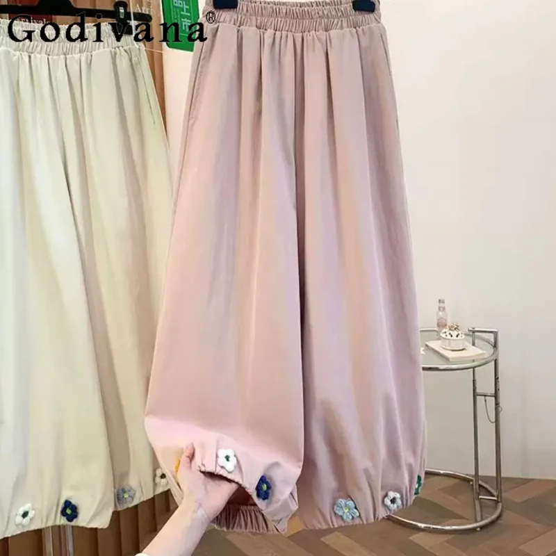 2026 Large Size Summer New Sweet Lolita High Waist Wide Leg Pants Fashion Versatile Age Reduction Leisure Nine-point Pants Women
2026 Large Size Summer New Sweet Lolita High Waist Wide Leg Pants Fashion Versatile Age Reduction Leisure Nine-point Pants Women