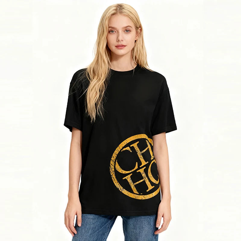 CH Vintage Circle Print Cotton T-Shirt Black White Color Choice Loose Fit Round Neck Unisex Retro Style Top
CH Vintage Circle Print Cotton T-Shirt Black White Color Choice Loose Fit Round Neck Unisex Retro Style Top