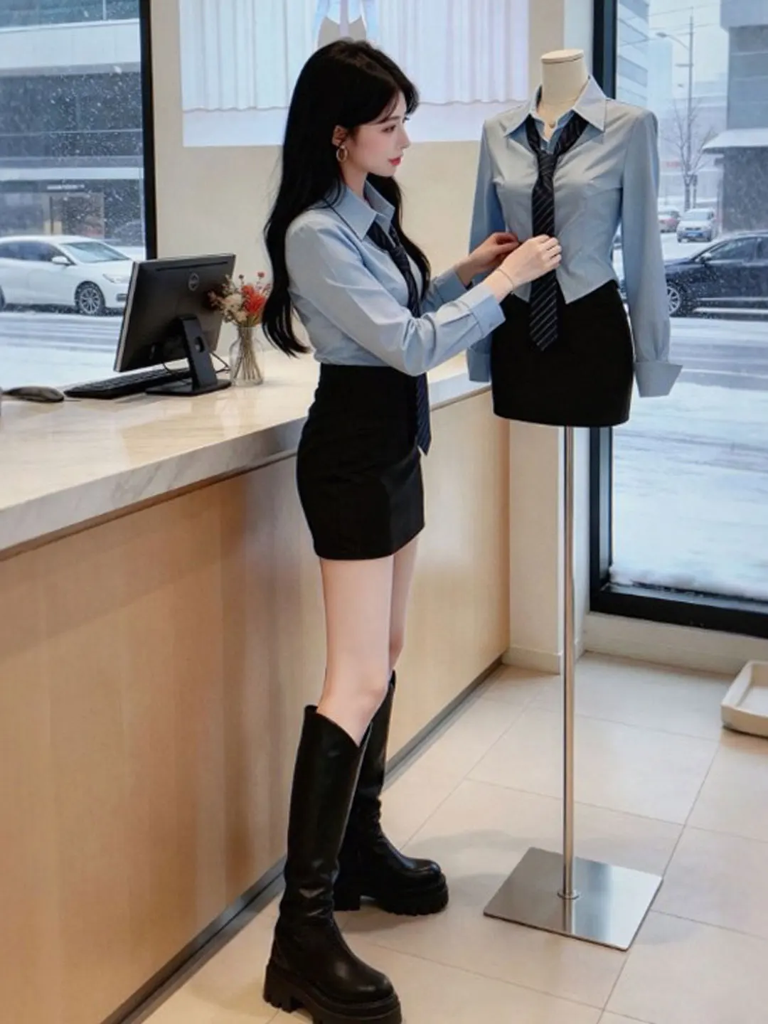 Ele irt And Skirt Set Women's Faion Spring Collection Comfortable High Waist Skirt Gentle Sle Two-Piece Outfit
Ele irt And Skirt Set Women's Faion Spring Collection Comfortable High Waist Skirt Gentle Sle Two-Piece Outfit