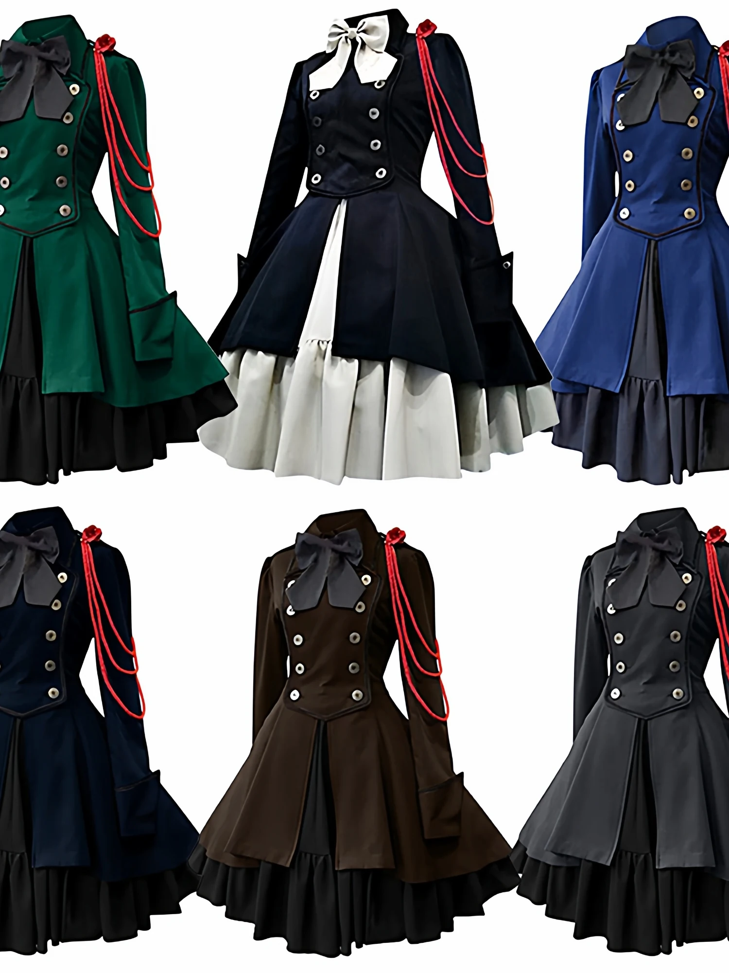 Halloween Women's Dress Vintage Bow Tie Lace Gothic Renaissance Style Chinese Production Spring Season Fashion Ladies Gown
Halloween Women's Dress Vintage Bow Tie Lace Gothic Renaissance Style Chinese Production Spring Season Fashion Ladies Gown