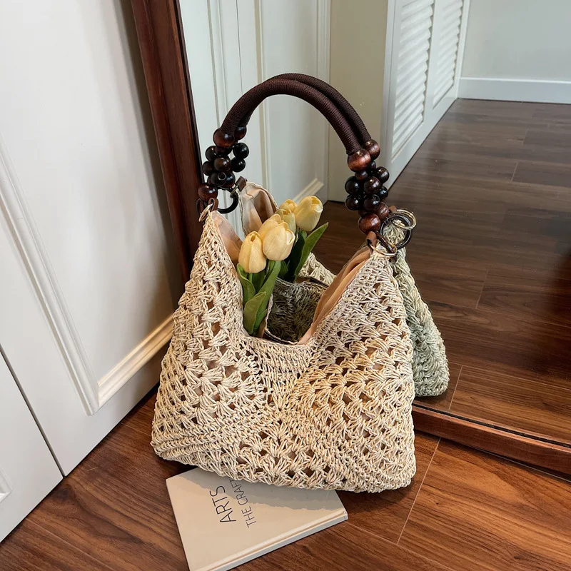 Beach Woven Bag Fashion Casual Shoulder Bag Large Capacity Tote Bag Hollow Woven Bag Women Handbag
Beach Woven Bag Fashion Casual Shoulder Bag Large Capacity Tote Bag Hollow Woven Bag Women Handbag