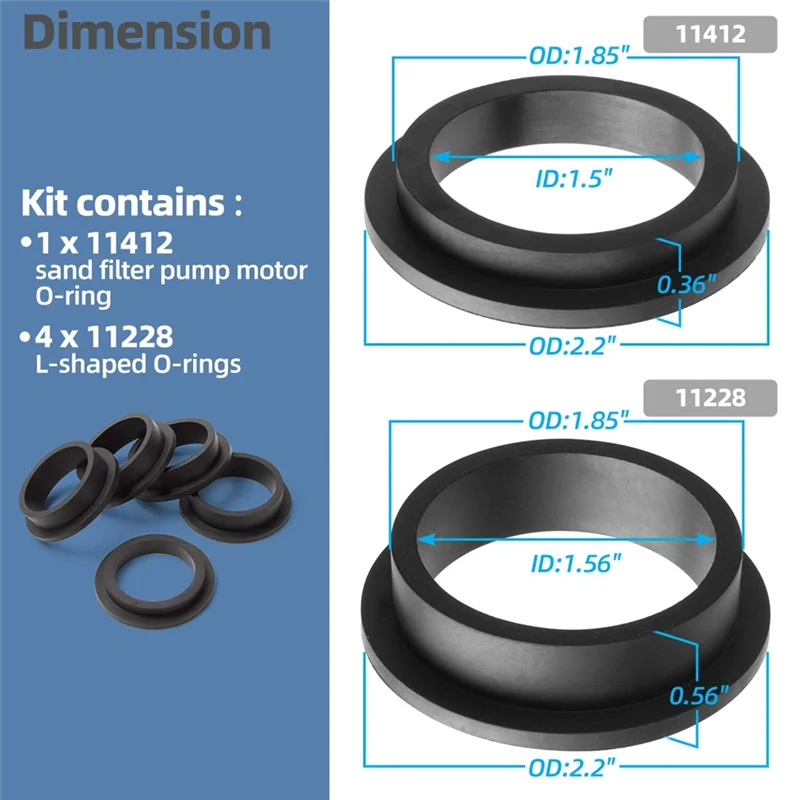 B72A 11228 11412 L-Shape O-Ring Gasket Replacement For Intex Sand Filter Pumps Motor Seals Repair Set Parts
B72A 11228 11412 L-Shape O-Ring Gasket Replacement For Intex Sand Filter Pumps Motor Seals Repair Set Parts