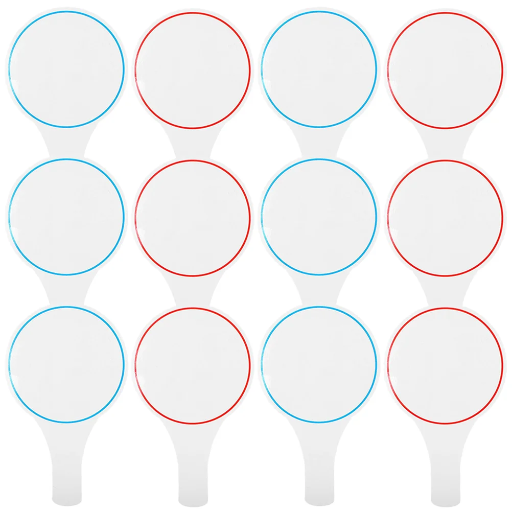 12pcs Blank Board Erasable Scoring White Dry Erase Mini Paddles 15x25cm Circle Smooth Edges Sports Events
12pcs Blank Board Erasable Scoring White Dry Erase Mini Paddles 15x25cm Circle Smooth Edges Sports Events
