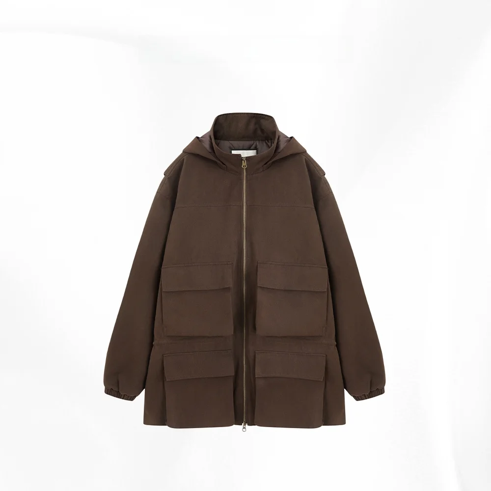 JCCC Shadow Mocha Washed Drawstring Waistcoat Cotton Jacket Stand Collar Workwear Loose Slimming Style Women's Outerwear
JCCC Shadow Mocha Washed Drawstring Waistcoat Cotton Jacket Stand Collar Workwear Loose Slimming Style Women's Outerwear