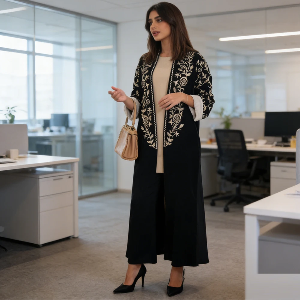 Eid Velvet Embroidery Abaya Dubai Kaftan Women Muslim Dress Turkey Kebaya Kimono Cardigan Islam Jalabiya Kebaya Caftan Abayas
Eid Velvet Embroidery Abaya Dubai Kaftan Women Muslim Dress Turkey Kebaya Kimono Cardigan Islam Jalabiya Kebaya Caftan Abayas