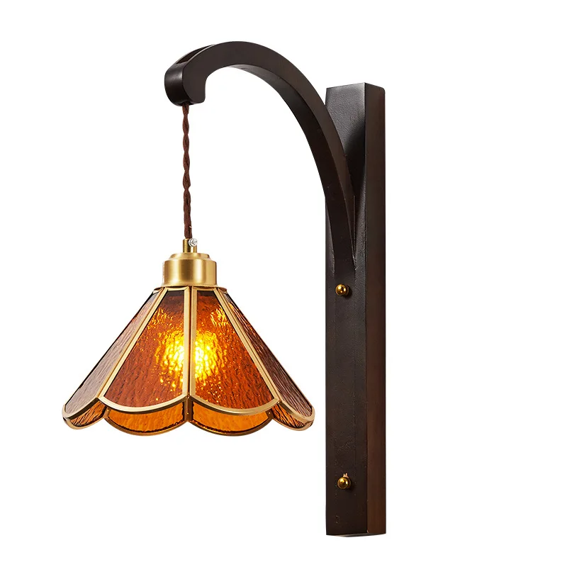 Medieval solid wood wall lamp, living room background wall, stairs, French retro nostalgic bedroom bedside decoration
Medieval solid wood wall lamp, living room background wall, stairs, French retro nostalgic bedroom bedside decoration