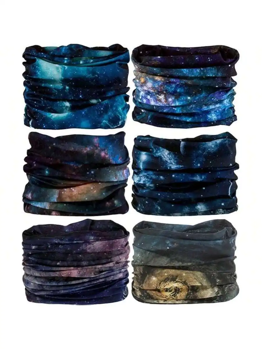 Galaxy Print Magic Scarf Head Wrap Bandana Face Mask For Men And Women 6pcs
Galaxy Print Magic Scarf Head Wrap Bandana Face Mask For Men And Women 6pcs