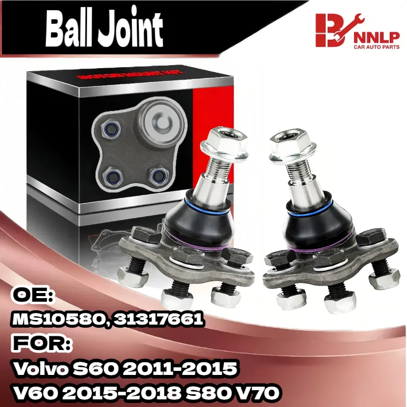 2Pcs Front Lower Side Ball Joints for Volvo S60 2011-2015 V60 2015-2018 S80 V70 31317661 MS10580
2Pcs Front Lower Side Ball Joints for Volvo S60 2011-2015 V60 2015-2018 S80 V70 31317661 MS10580