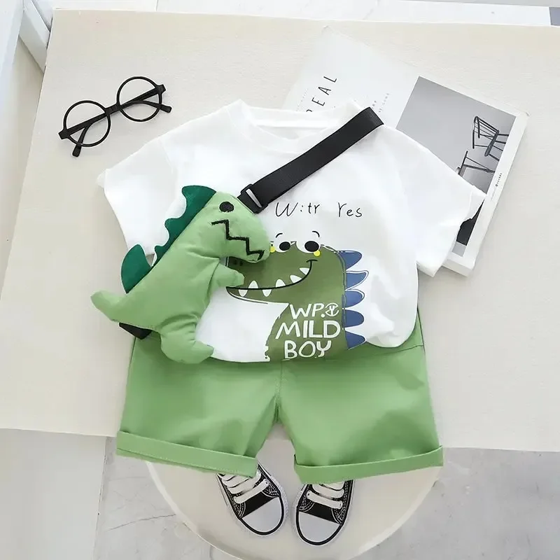 Summer Casual Newborn Baby Boys Toddler Big Dinosaure Short Sleeve Tops Pants 2Pcs/set Cotton Kids Outfits Clothing
Summer Casual Newborn Baby Boys Toddler Big Dinosaure Short Sleeve Tops Pants 2Pcs/set Cotton Kids Outfits Clothing