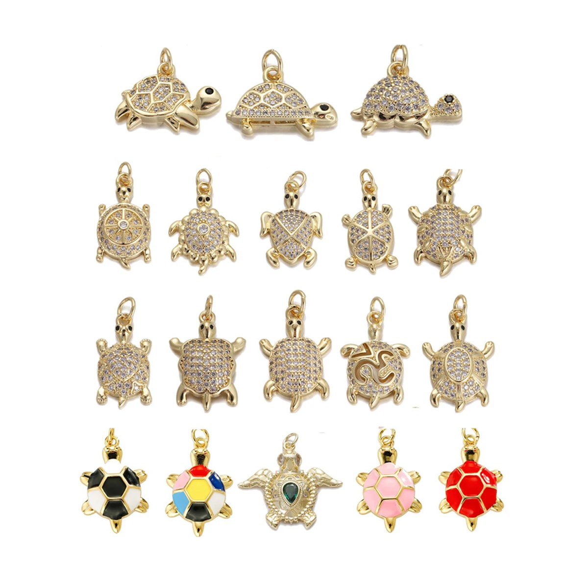 2 Pcs Colorful Enamel Turtle Pendant Diy Jewelry Making Accessories Brass Plated Pave Inlay Zircon Marine Animal Charm
2 Pcs Colorful Enamel Turtle Pendant Diy Jewelry Making Accessories Brass Plated Pave Inlay Zircon Marine Animal Charm