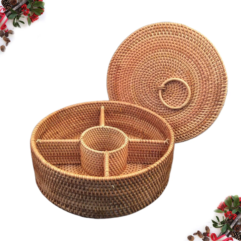 Fruit Basket Divided Snack Wicker with Handle Baskets for Organizing Rattan Picnic Organizer Lid Cover
Fruit Basket Divided Snack Wicker with Handle Baskets for Organizing Rattan Picnic Organizer Lid Cover