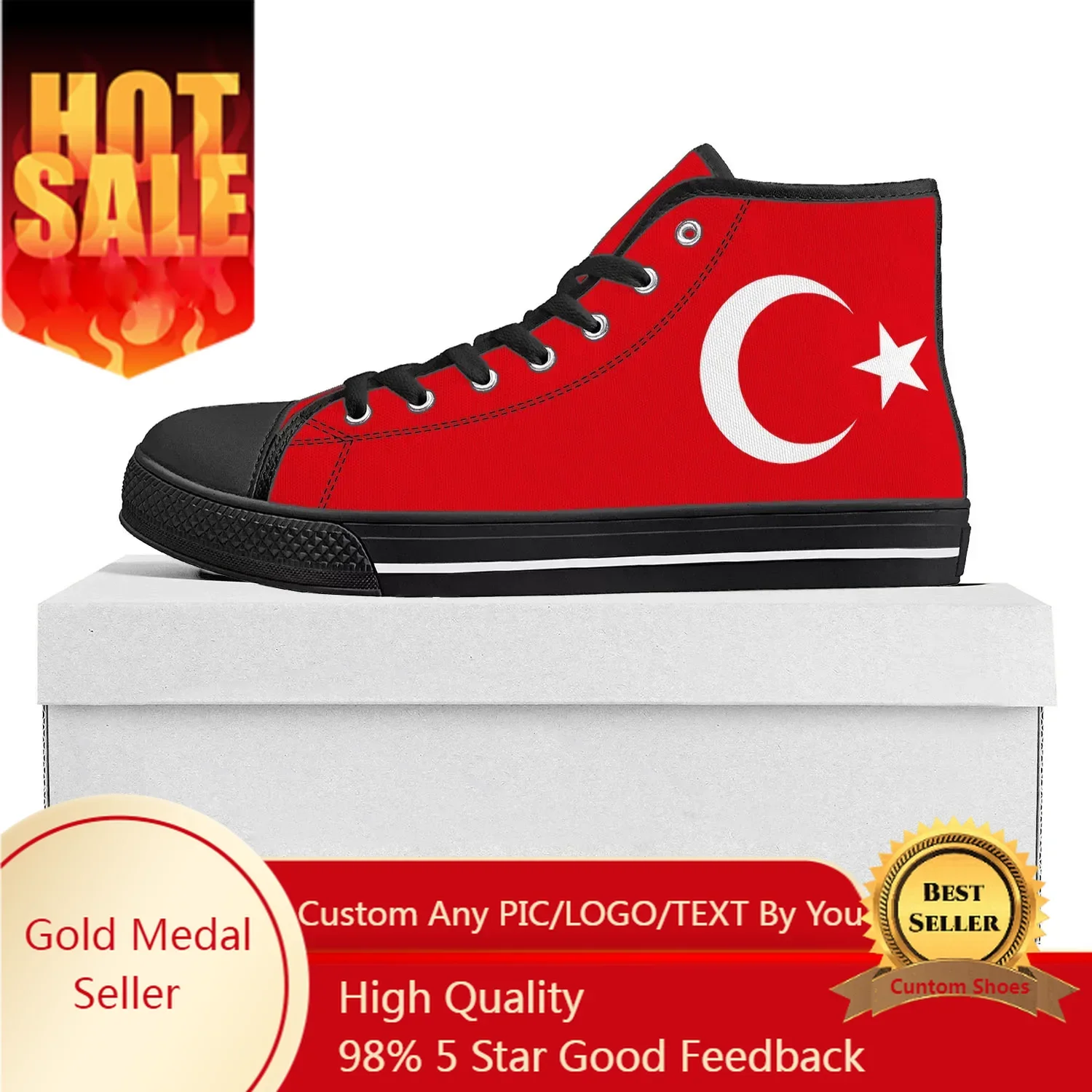 Turkish Flag High Top High Quality Sneakers Mens Womens Teenager Canvas Sneaker Turkey Casual Couple Shoes Custom Shoe
Turkish Flag High Top High Quality Sneakers Mens Womens Teenager Canvas Sneaker Turkey Casual Couple Shoes Custom Shoe