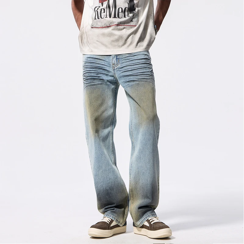 American Vintage Fashion Jeans Men Streetwear Hip Hop Loose Casual Dirty Denim Jeans Trousers Plus Size Y2k Baggy Jeans Pant
American Vintage Fashion Jeans Men Streetwear Hip Hop Loose Casual Dirty Denim Jeans Trousers Plus Size Y2k Baggy Jeans Pant