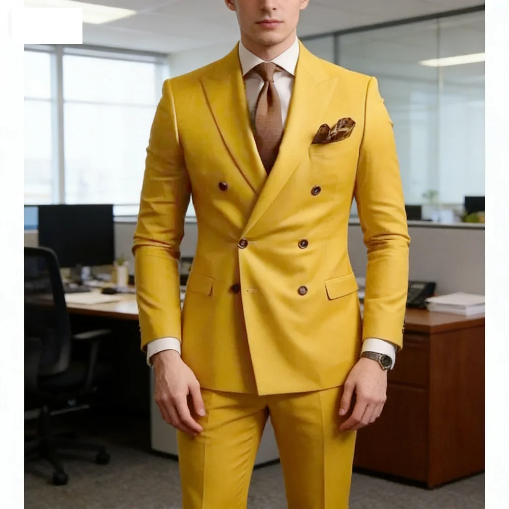 Men's Peak Lapel Blazer And Pants Set Formal Business Tuxedo Wedding Groom Monochromatic New Fashion 2 Piece Suit
Men's Peak Lapel Blazer And Pants Set Formal Business Tuxedo Wedding Groom Monochromatic New Fashion 2 Piece Suit