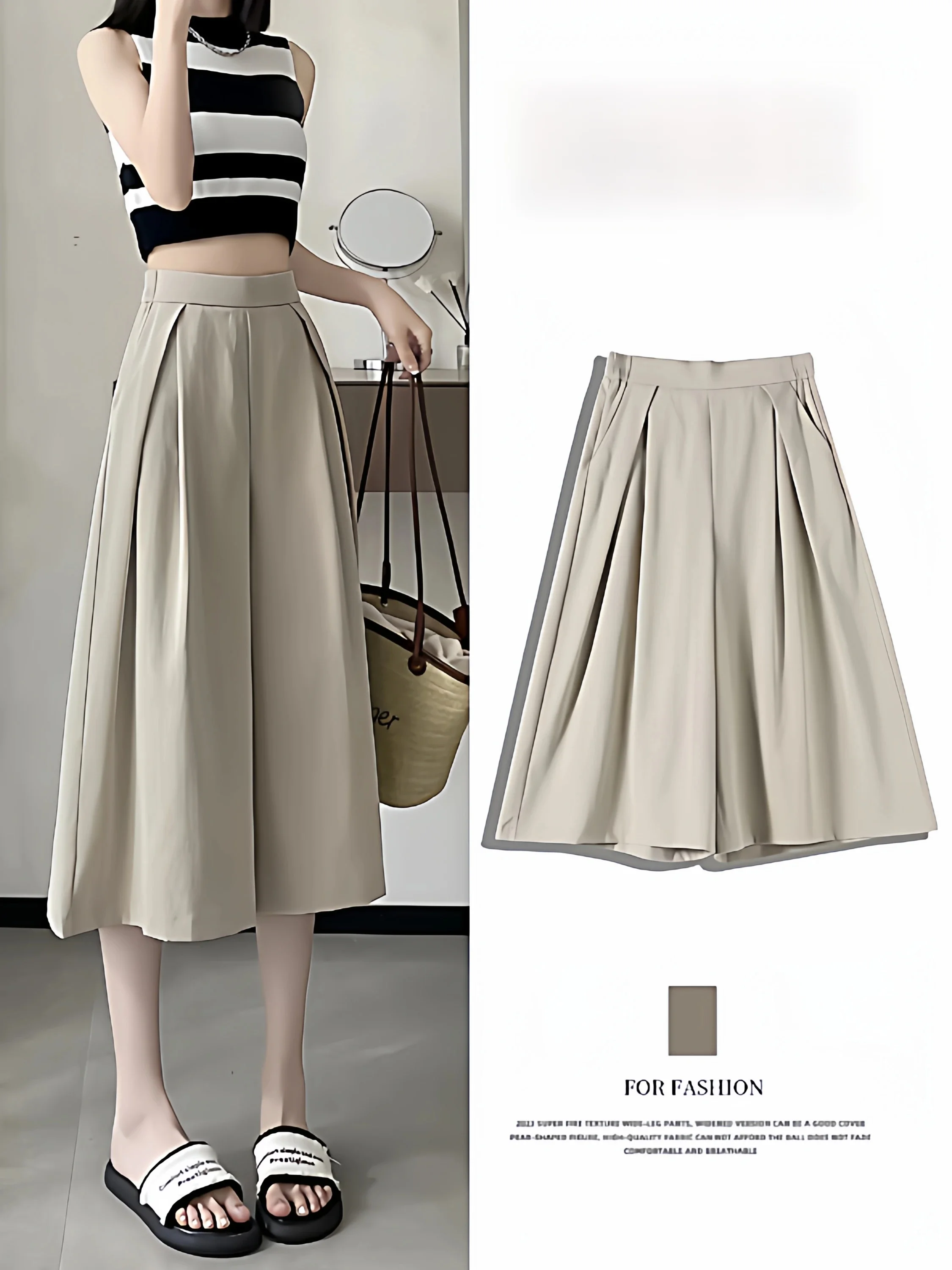 Ice Silk Seven-Foot Skirt Pants Women's Summer Thin Large Size High Waist Draped Casual Slim Wide Leg Pants Skirt
Ice Silk Seven-Foot Skirt Pants Women's Summer Thin Large Size High Waist Draped Casual Slim Wide Leg Pants Skirt