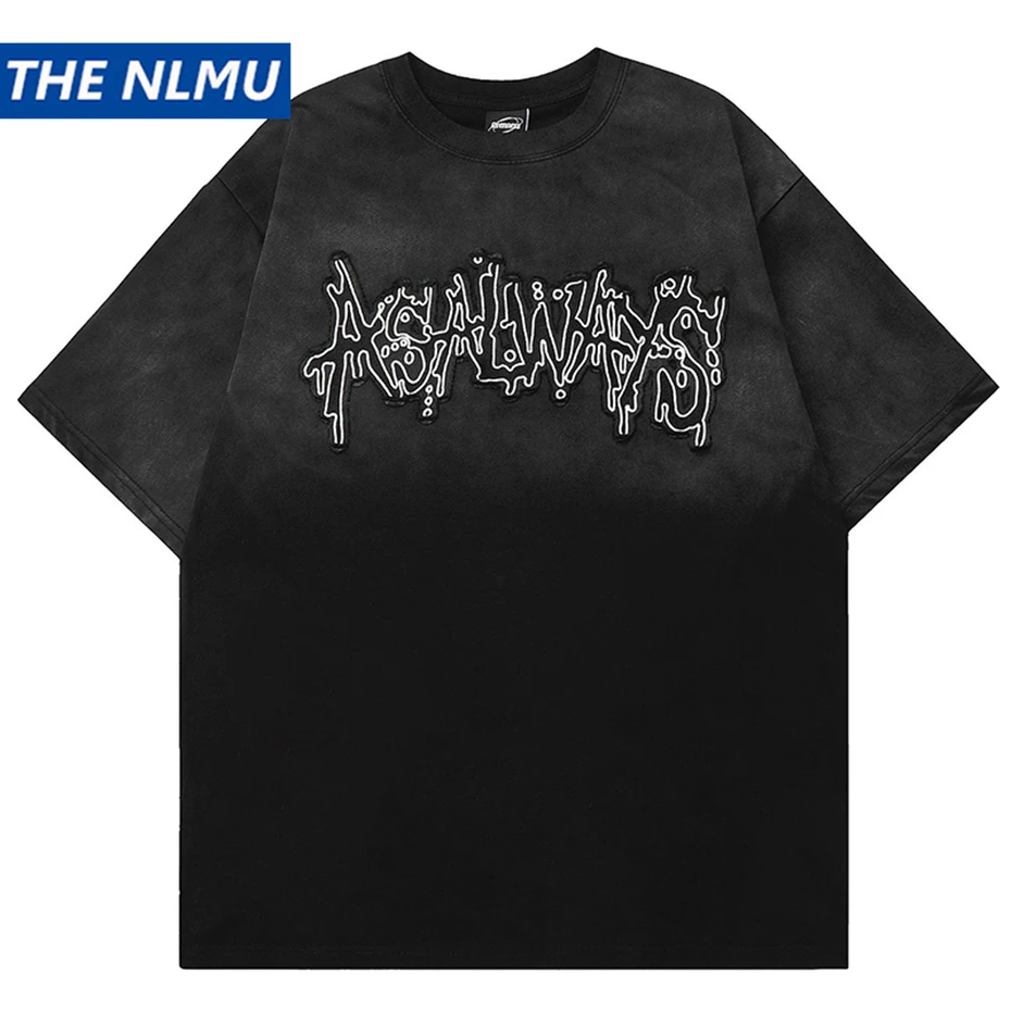 Vintage Black T-shirts Letter Embroidery Oversized Harajuku Hip Hop Streetwear T Shirt Men 2024 Summer Casual Loose Tee Shirts
Vintage Black T-shirts Letter Embroidery Oversized Harajuku Hip Hop Streetwear T Shirt Men 2024 Summer Casual Loose Tee Shirts