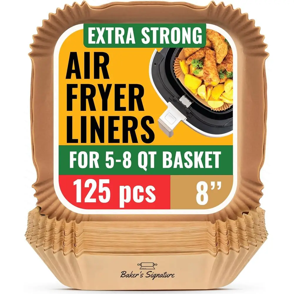 Disposable Liners, 125Pcs Air Fryer, Non-Stick and Oil Proof for Easy Cleanup, 8” Square or 5-8 qt Basket
Disposable Liners, 125Pcs Air Fryer, Non-Stick and Oil Proof for Easy Cleanup, 8” Square or 5-8 qt Basket