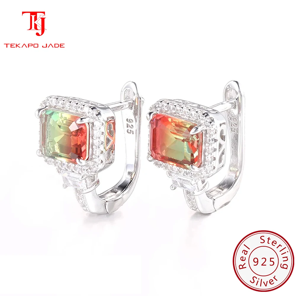 TKJ 925 Sterling Silver Natural Tourmaline Earrings Elegant Vintage Stud Earrings for Women Colorful Gemstone Wedding Jewelry
TKJ 925 Sterling Silver Natural Tourmaline Earrings Elegant Vintage Stud Earrings for Women Colorful Gemstone Wedding Jewelry