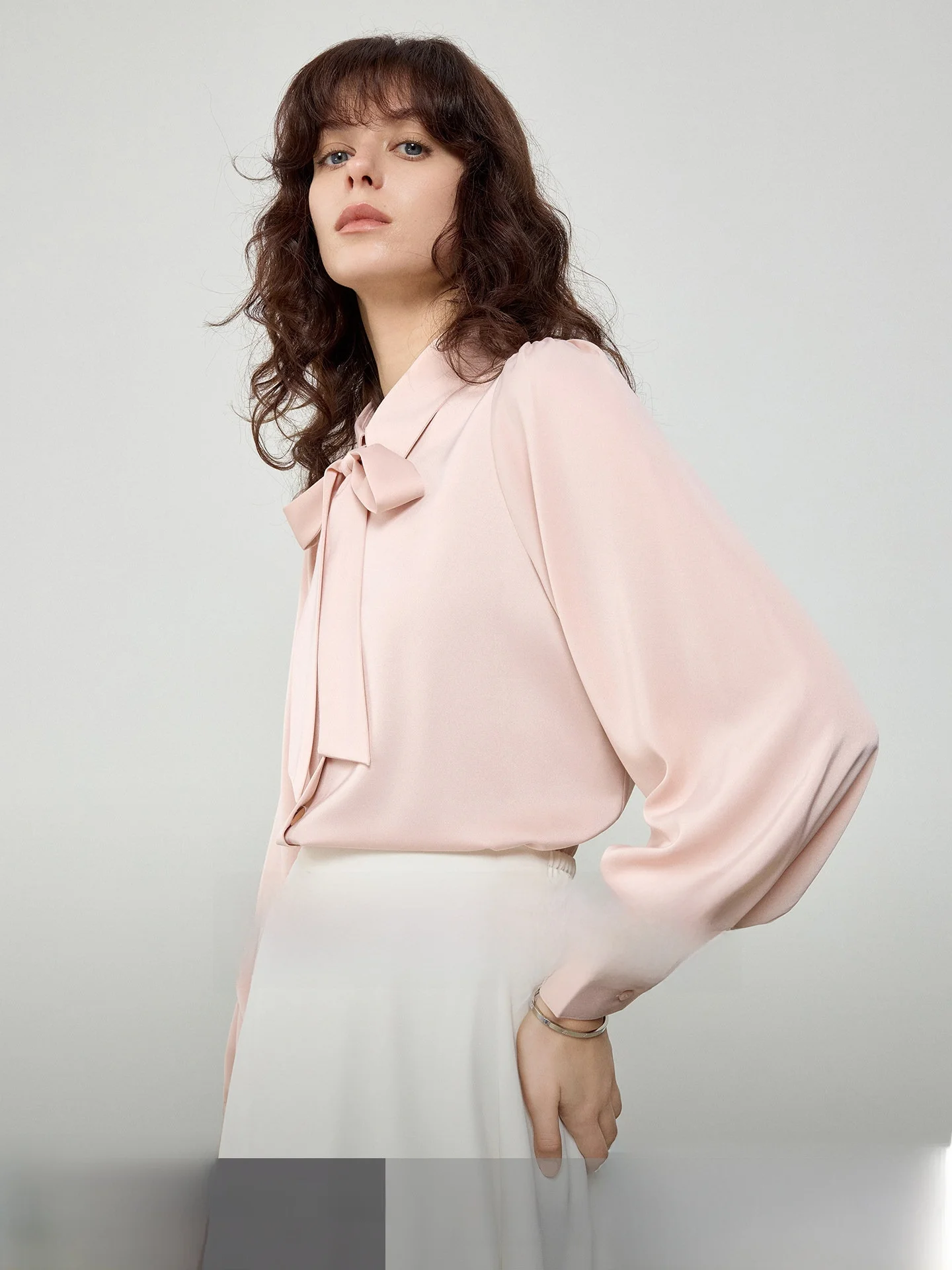 Detachable Bow Tie Shirt Women's Long Sleeve Satin Knot Commute Style Breathable Skin-Friendly Regular Fit Shirt
Detachable Bow Tie Shirt Women's Long Sleeve Satin Knot Commute Style Breathable Skin-Friendly Regular Fit Shirt