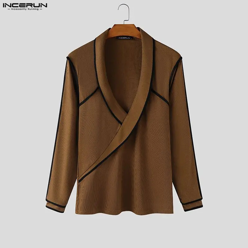 Мужская футболка INCERUN с лацканами и длинными рукавами, вязаная, повседневная, в стиле пэчворк, уличная мода, с цветными блоками, мужская одежда, Camisetas
Мужская футболка INCERUN с лацканами и длинными рукавами, вязаная, повседневная, в стиле пэчворк, уличная мода, с цветными блоками, мужская одежда, Camisetas