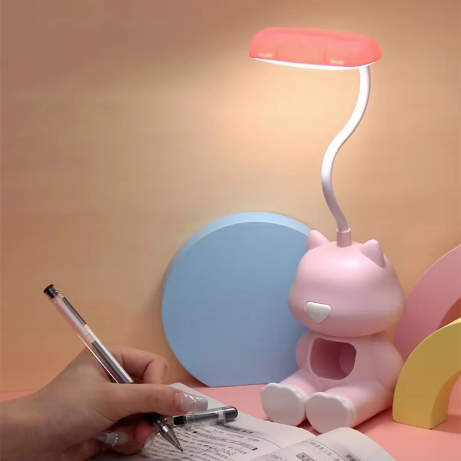 Creative Cute Cat Flexible Study Desk Lamp with Phone Holder Bedside Color Adjust Table Lamp Student Room
Creative Cute Cat Flexible Study Desk Lamp with Phone Holder Bedside Color Adjust Table Lamp Student Room