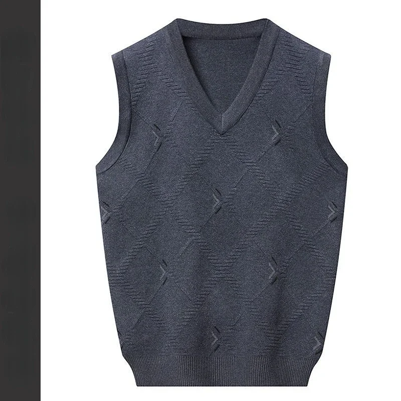 Men's Pullover V-neck Cotton Solid Color Sweater Vests Autumn and Winter New Casual Sweater Waistcoats for Male Hot Selling
Men's Pullover V-neck Cotton Solid Color Sweater Vests Autumn and Winter New Casual Sweater Waistcoats for Male Hot Selling