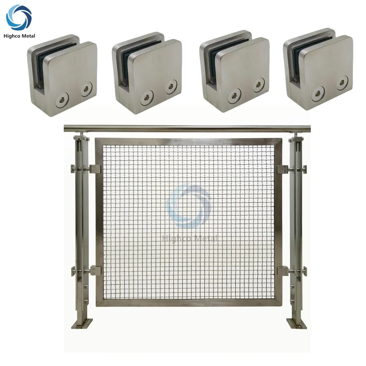 4 Pcs Stainless Steel Wire Mesh Railing Holder 45x45mm Square Glass Clamps for 6mm and 8mm Glass
4 Pcs Stainless Steel Wire Mesh Railing Holder 45x45mm Square Glass Clamps for 6mm and 8mm Glass