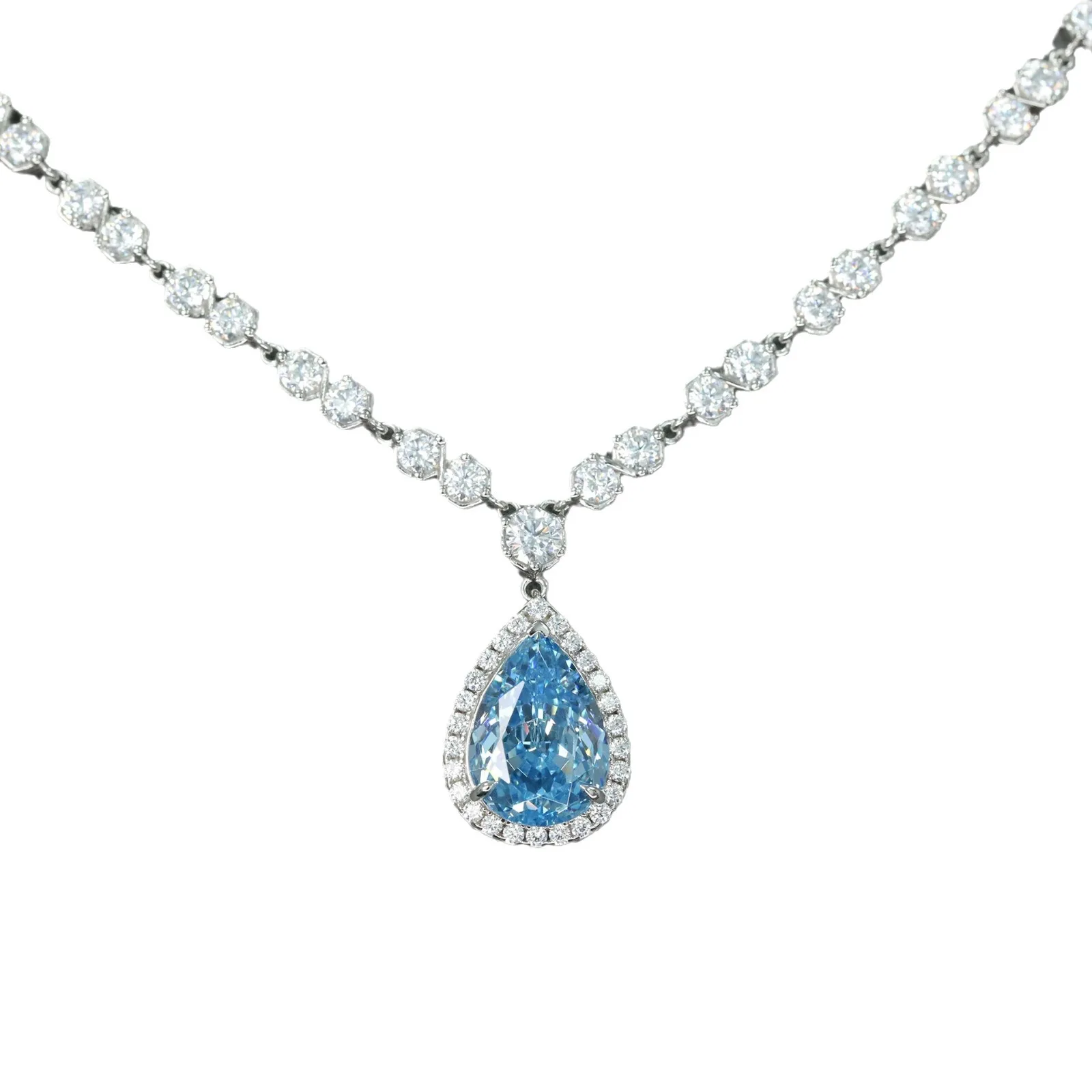 Gica Gema Luxury 925 Sterling Silver Necklace Artificial Pear Aquamarine Pendant Fine Jewelry For Women's Engagement Gifts
Gica Gema Luxury 925 Sterling Silver Necklace Artificial Pear Aquamarine Pendant Fine Jewelry For Women's Engagement Gifts