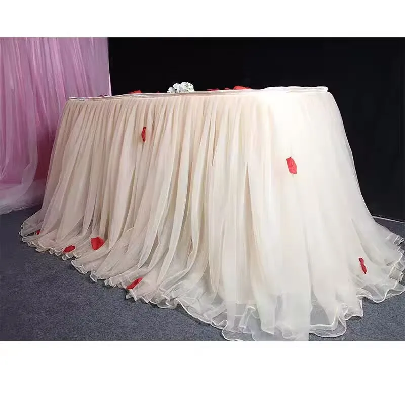 Tulle Table Skirts Dessert Table Skirt for Birthday Party Wedding Event Decoration Sweet Yarn Puffy Tulle Table Cloth
Tulle Table Skirts Dessert Table Skirt for Birthday Party Wedding Event Decoration Sweet Yarn Puffy Tulle Table Cloth