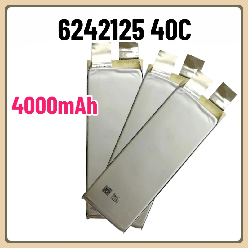 3pcs 3.7V 4000mAh 6242125 40C Power Cell for High Rate Model Airplane Emergency Start Power Battery
3pcs 3.7V 4000mAh 6242125 40C Power Cell for High Rate Model Airplane Emergency Start Power Battery