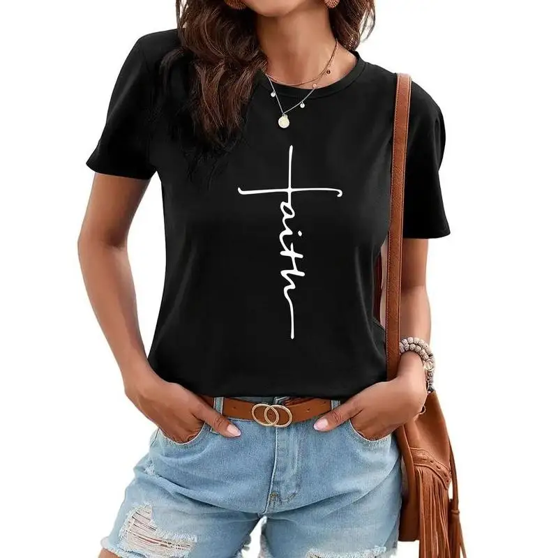 Women's Letter Print Round Neck Streetwear Tee, Casual Lady Crewneck Short Sleeve Fitted T-shirt for Daily Wear, Comfort Tshirt
Women's Letter Print Round Neck Streetwear Tee, Casual Lady Crewneck Short Sleeve Fitted T-shirt for Daily Wear, Comfort Tshirt