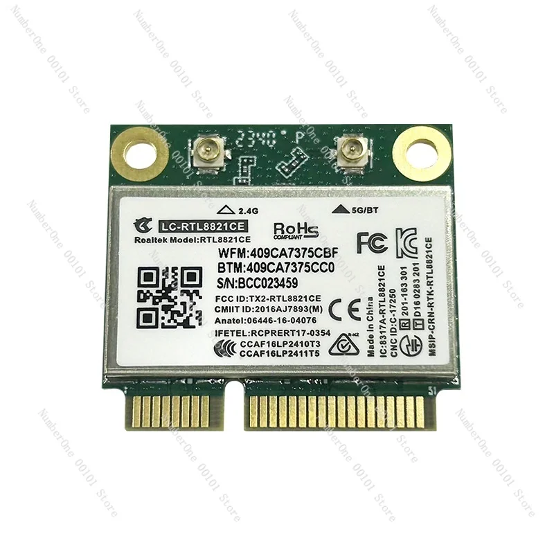 LCRTL8821CE EWiFi карта CE двухдиапазонный 1200M Bluetooth 5.1M.2NGFF беспроводная сетевая интерфейсная карта модуль WIFI
LCRTL8821CE EWiFi карта CE двухдиапазонный 1200M Bluetooth 5.1M.2NGFF беспроводная сетевая интерфейсная карта модуль WIFI