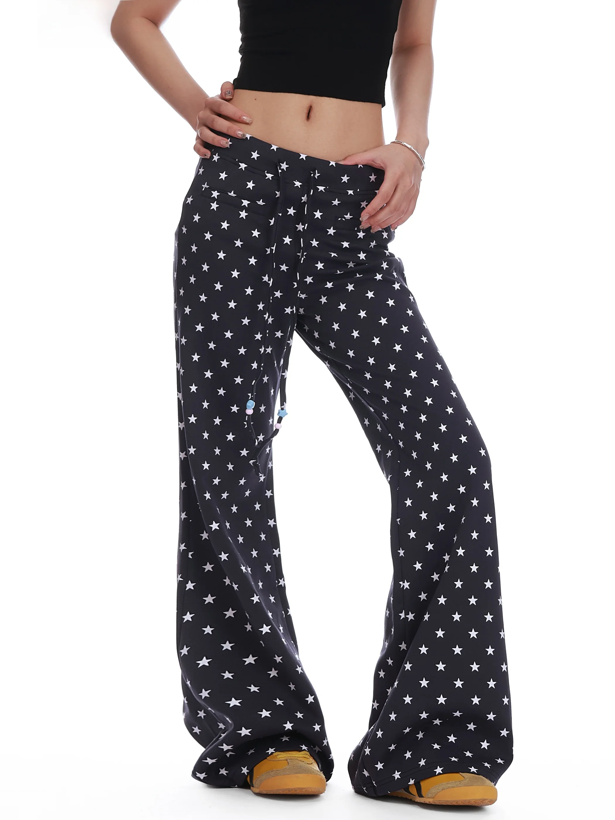 American Retro Star Print Flared Casual Pants Women Summer Slimming Drapey Sports Flared Pants Fun Children's Style Cotton Blend
American Retro Star Print Flared Casual Pants Women Summer Slimming Drapey Sports Flared Pants Fun Children's Style Cotton Blend
