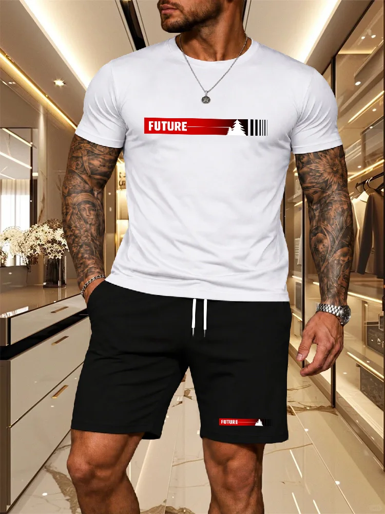 Sports Style Men's Summer Breathable Sportswear Short Sleeved T-shirt+shorts, Lightweight and Comfortable Casual 2-piece Set
Sports Style Men's Summer Breathable Sportswear Short Sleeved T-shirt+shorts, Lightweight and Comfortable Casual 2-piece Set