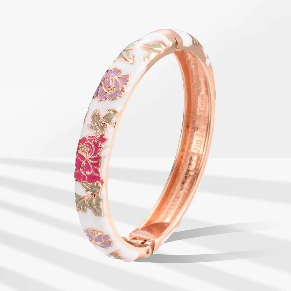 Traditional Vintage Cloisonne Bangle Cheongsam accessories Chinese Style Hollow Out Peony Bracelet Ethnic Style
Traditional Vintage Cloisonne Bangle Cheongsam accessories Chinese Style Hollow Out Peony Bracelet Ethnic Style