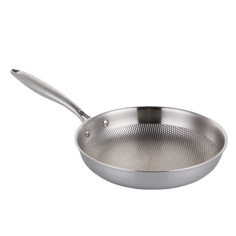 Classic eco-friendly stainless steel non-stick frying pan with glass lid for wok
Classic eco-friendly stainless steel non-stick frying pan with glass lid for wok