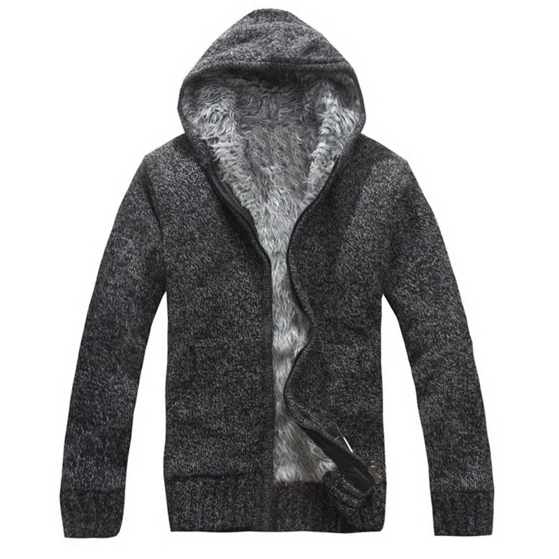 Autumn Winter Men's Thick Hooded Sweatercoat Collar Zipper Sweater Jacket Coat Winter Fleece Liner Sweaters Cardigan
Autumn Winter Men's Thick Hooded Sweatercoat Collar Zipper Sweater Jacket Coat Winter Fleece Liner Sweaters Cardigan