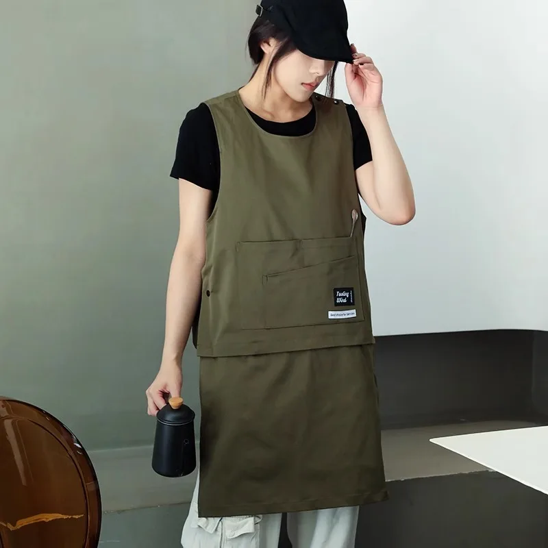 Kitchen Cafe Waiter Long Waterproof Apron Vest with Pockets for Men and Women Anti-dirty Cook Work Clothes for Salon Pet Store
Kitchen Cafe Waiter Long Waterproof Apron Vest with Pockets for Men and Women Anti-dirty Cook Work Clothes for Salon Pet Store