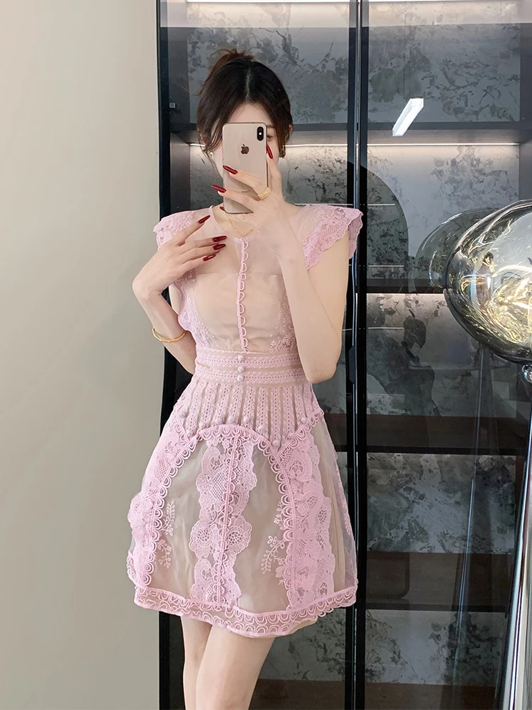 Ele розовое кружевное сетчатое платье с вышивкой, женская тяжелая рабочая юбка-фея, весна-лето-осень, трапециевидной формы с высокой талией Dr
Ele розовое кружевное сетчатое платье с вышивкой, женская тяжелая рабочая юбка-фея, весна-лето-осень, трапециевидной формы с высокой талией Dr