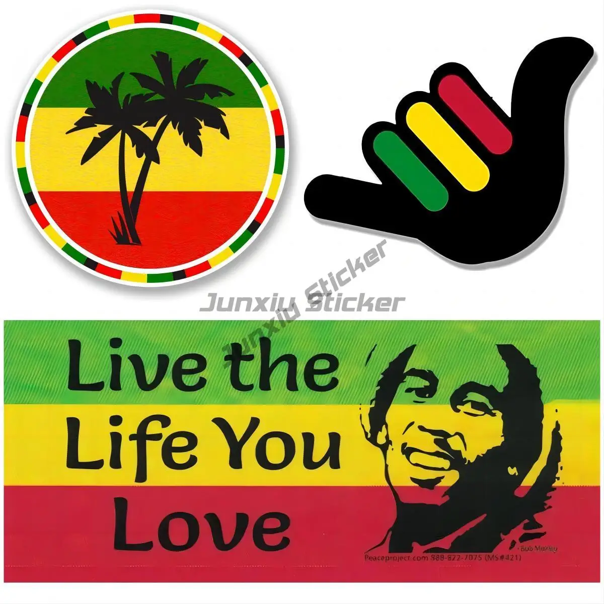 Hang Loose Hand Shaped with Rasta Stripes Sticker (Weed Pot Rastafari Reggae Vinyl Decal ) Scratch-Proof Sunscreen
Hang Loose Hand Shaped with Rasta Stripes Sticker (Weed Pot Rastafari Reggae Vinyl Decal ) Scratch-Proof Sunscreen