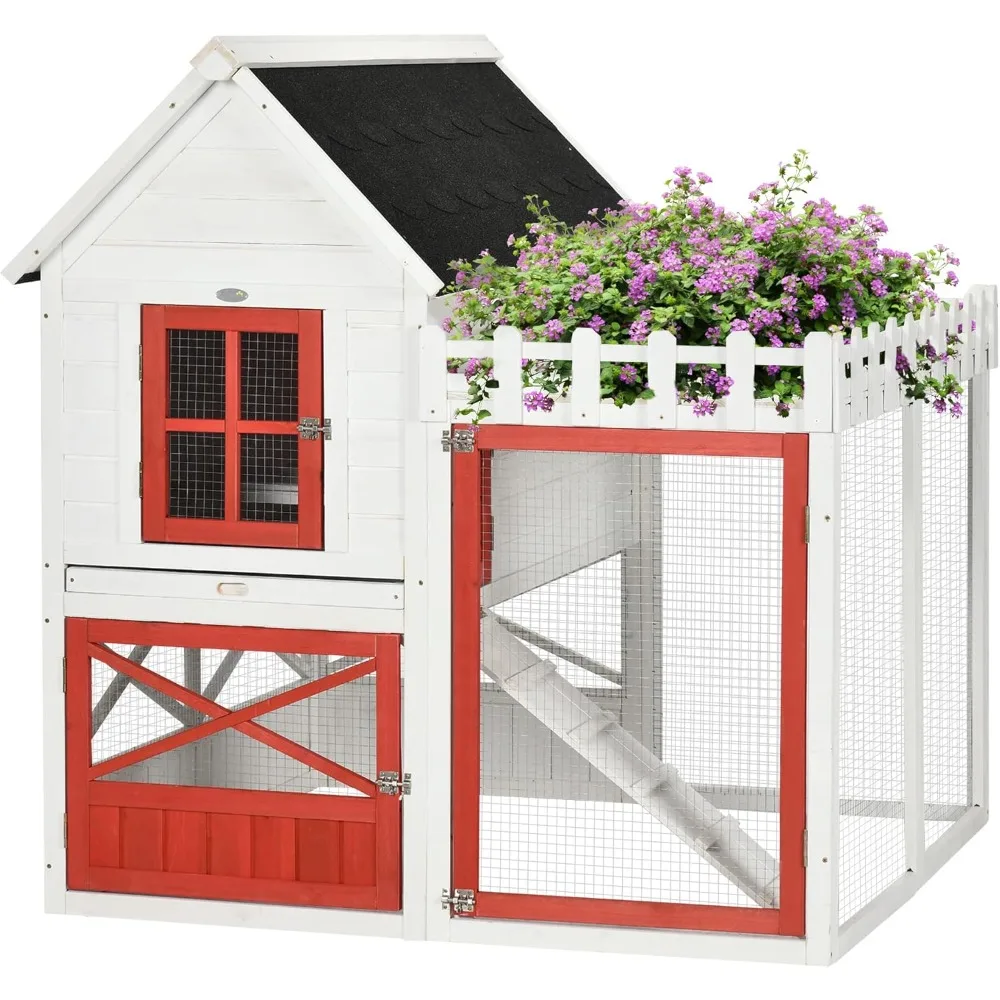 51" Small Chicken Coop with Storage Box, Wooden Chicken Coop Chicken House Outdoor Hen House with Nesting Box, Slide-Out Tray,
51" Small Chicken Coop with Storage Box, Wooden Chicken Coop Chicken House Outdoor Hen House with Nesting Box, Slide-Out Tray,