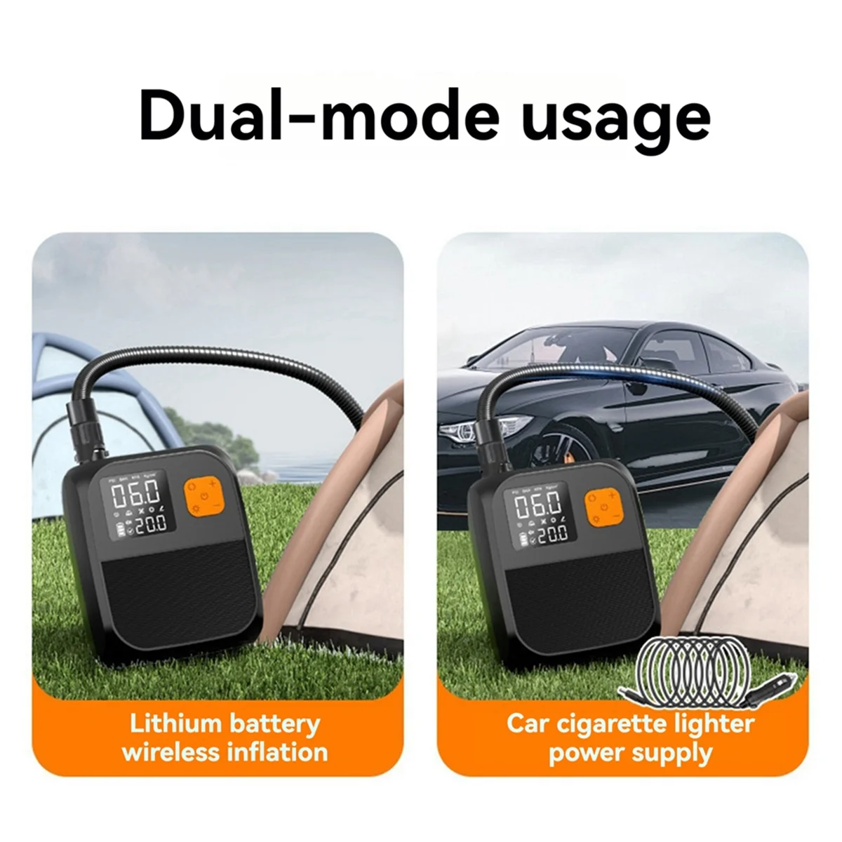 Portable Electric Air Pump 80W 8000mAh Battery Inflator for Paddle Boards, Boats and Kayaks Regular BagJAS
Portable Electric Air Pump 80W 8000mAh Battery Inflator for Paddle Boards, Boats and Kayaks Regular BagJAS