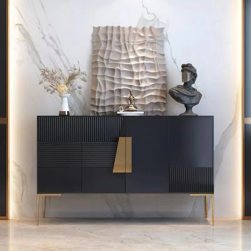 Italian light luxury door cabinet simple modern living room wall locker high-end rock slab can be customized dining side cabinet 
Italian light luxury door cabinet simple modern living room wall locker high-end rock slab can be customized dining side cabinet