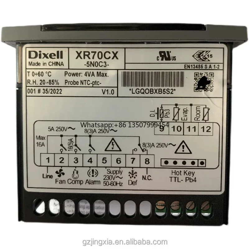 Electronic Controllers XR20CX XR30CX XR40CX XR60CX Digital Thermostat for Cold Room and Refrigeration Equipment
Electronic Controllers XR20CX XR30CX XR40CX XR60CX Digital Thermostat for Cold Room and Refrigeration Equipment