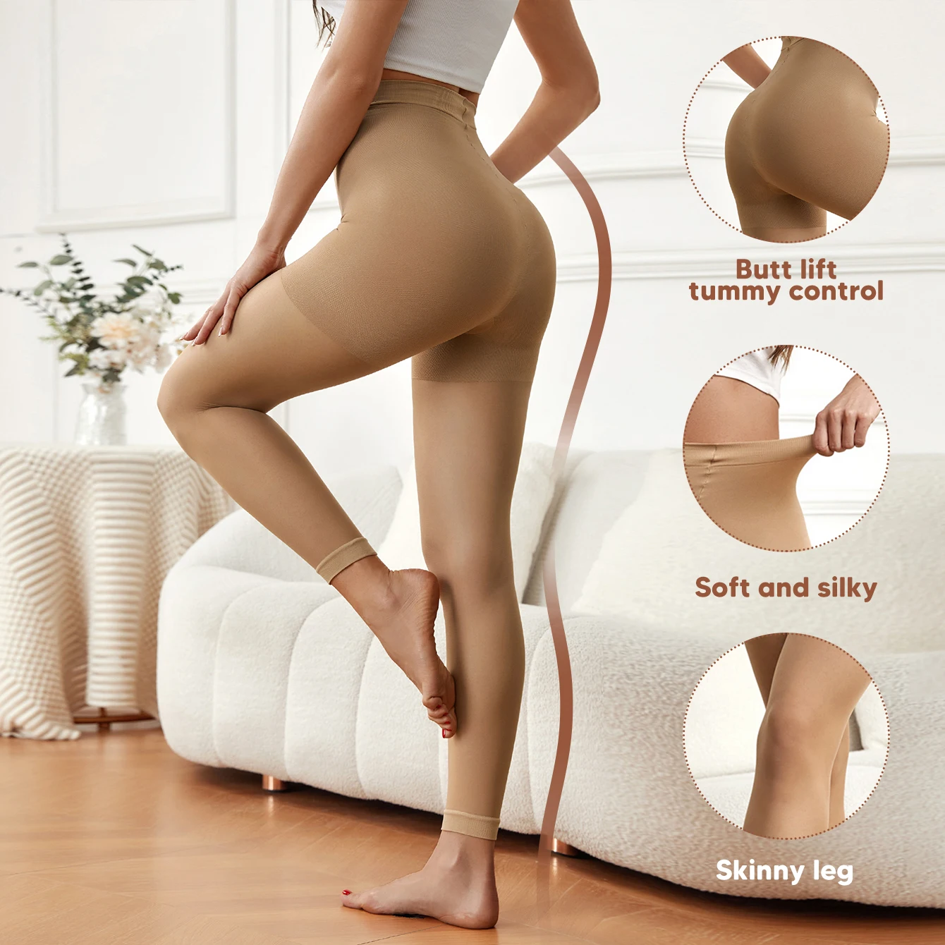 Women's Sheer Footless Tights Seamless High Waisted Control Top Pantyhose Run Resistant Dance Tights
Women's Sheer Footless Tights Seamless High Waisted Control Top Pantyhose Run Resistant Dance Tights