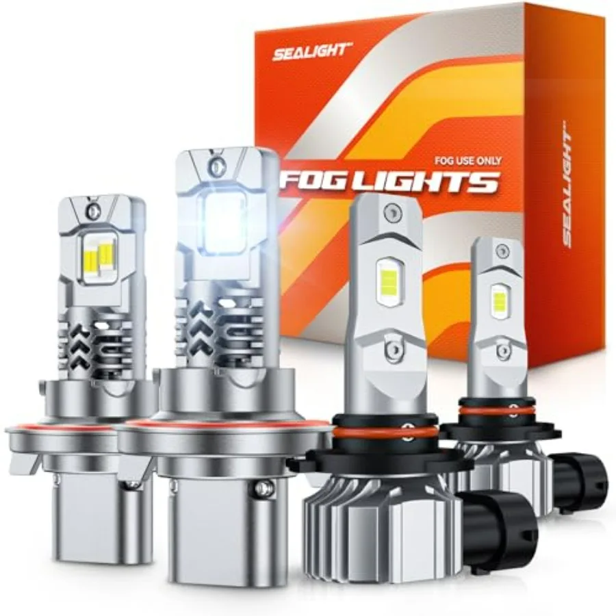 H13 H10 LED Bulbs Combo 68000 Lumens 6500K Cool White Real 1:1 Size Fog Lights for F-150 2004-2014 Pack of 4
H13 H10 LED Bulbs Combo 68000 Lumens 6500K Cool White Real 1:1 Size Fog Lights for F-150 2004-2014 Pack of 4