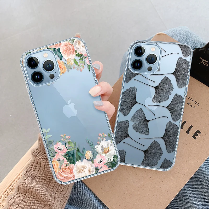 Flower Phone Case for iPhone 15 Ultra 14 13Pro Max Mini XR XSMax 7 8 Plus SE 12 11 Transparent Cover Soft TPU Apricot Leaf Coque
Flower Phone Case for iPhone 15 Ultra 14 13Pro Max Mini XR XSMax 7 8 Plus SE 12 11 Transparent Cover Soft TPU Apricot Leaf Coque