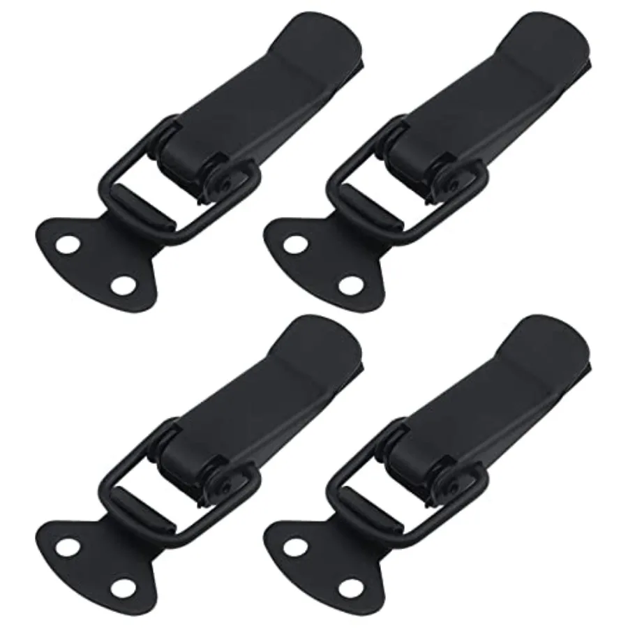 4 Set Black Stainless Steel Hardware Cabinet Boxes Spring Loaded Latch Catch Toggle Hasp with Screws
4 Set Black Stainless Steel Hardware Cabinet Boxes Spring Loaded Latch Catch Toggle Hasp with Screws